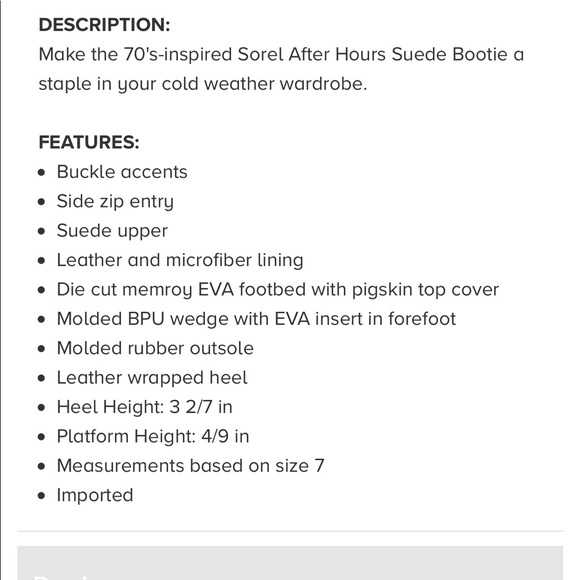 NWT SOREL WOMEN'S AFTER HOURS SUEDE BOOTIE Sz: 7 - Picture 5 of 8